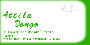 attila dongo business card